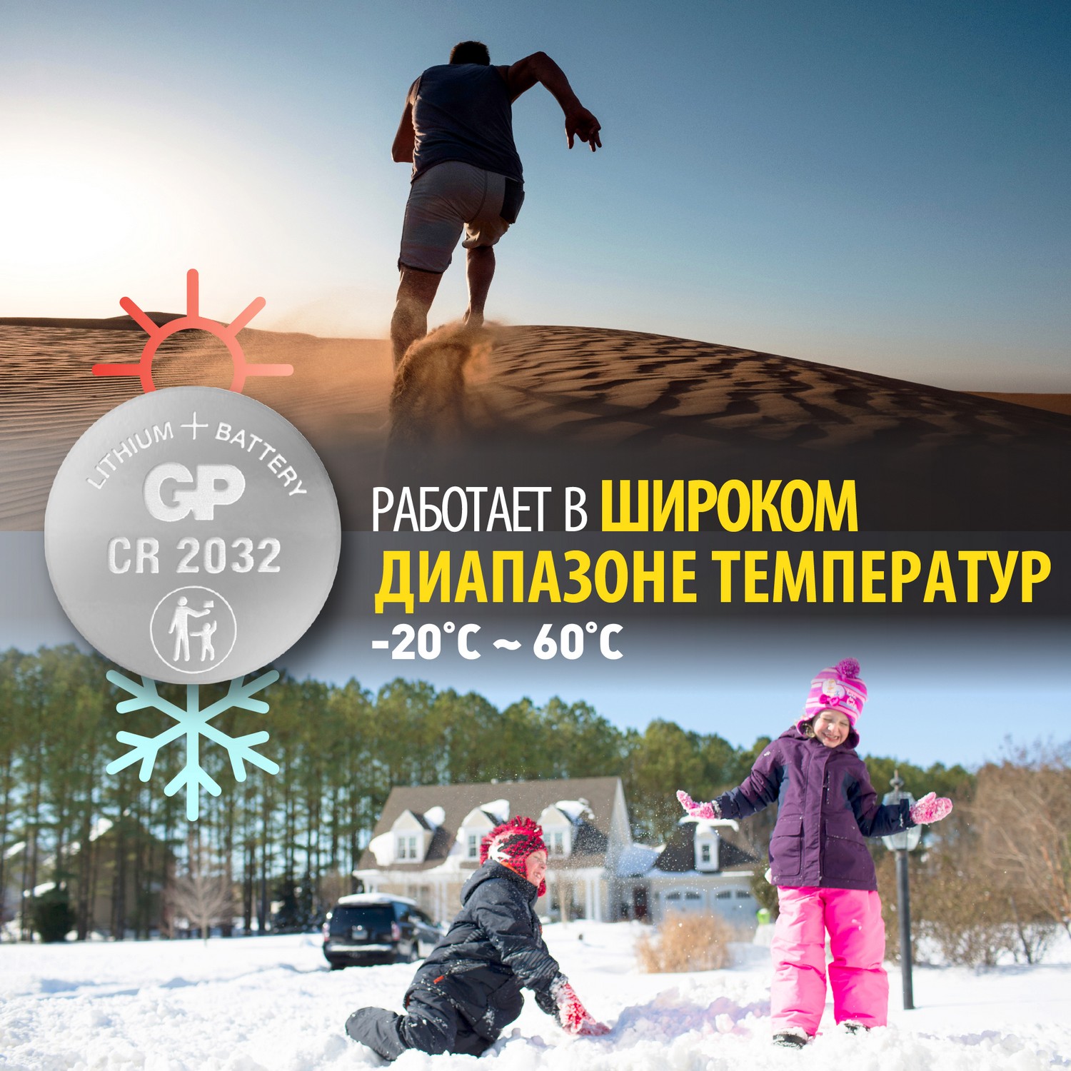 Элемент питания CR2032 GP 3V, CR2032-7CR2, 2 шт. Элемент питания CR2032 GP 3V, CR2032-7CR2, 2 шт.