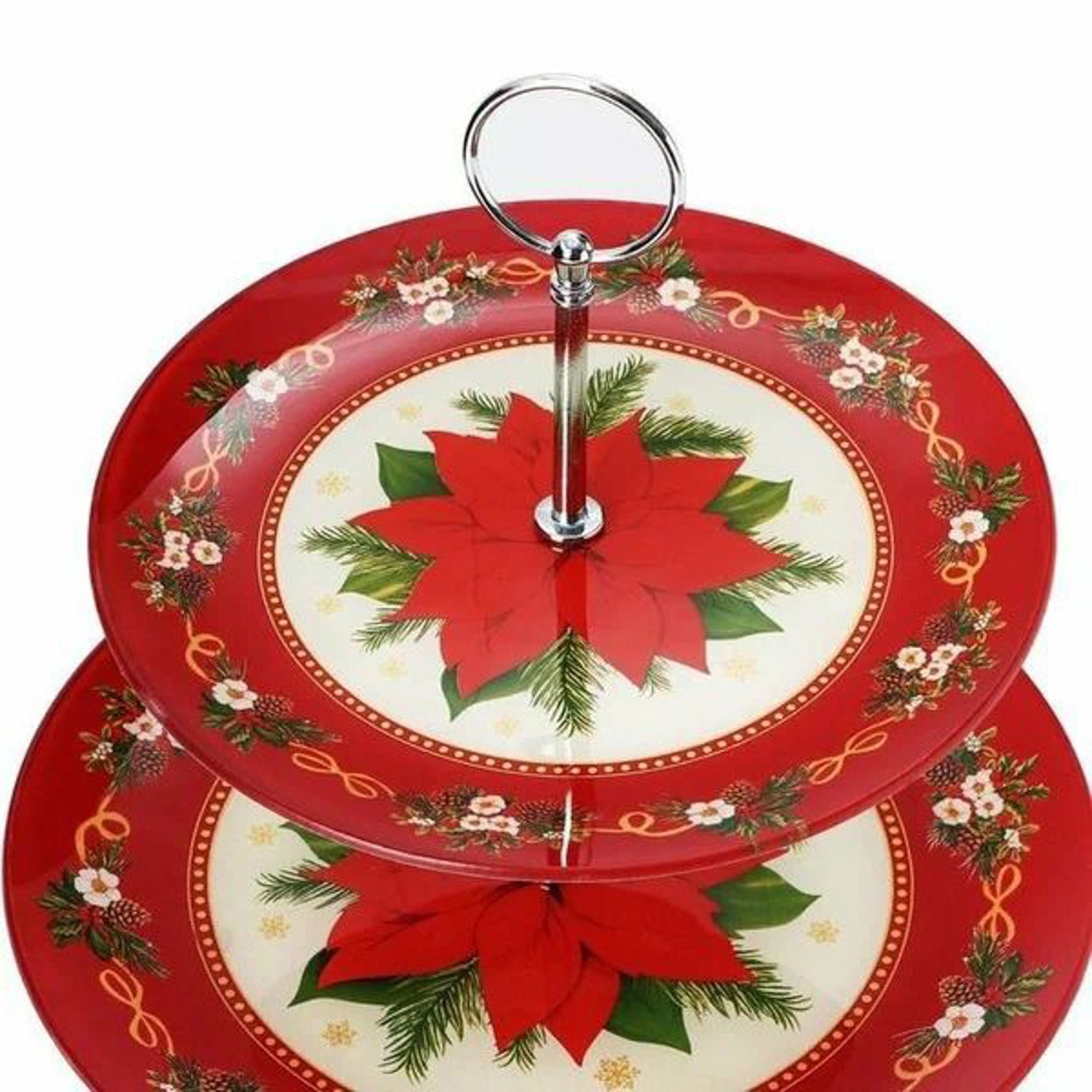 Блюдо 2 яруса "Новый год" 25/20 см Блюдо 2 яруса "Новый год" 25/20 см