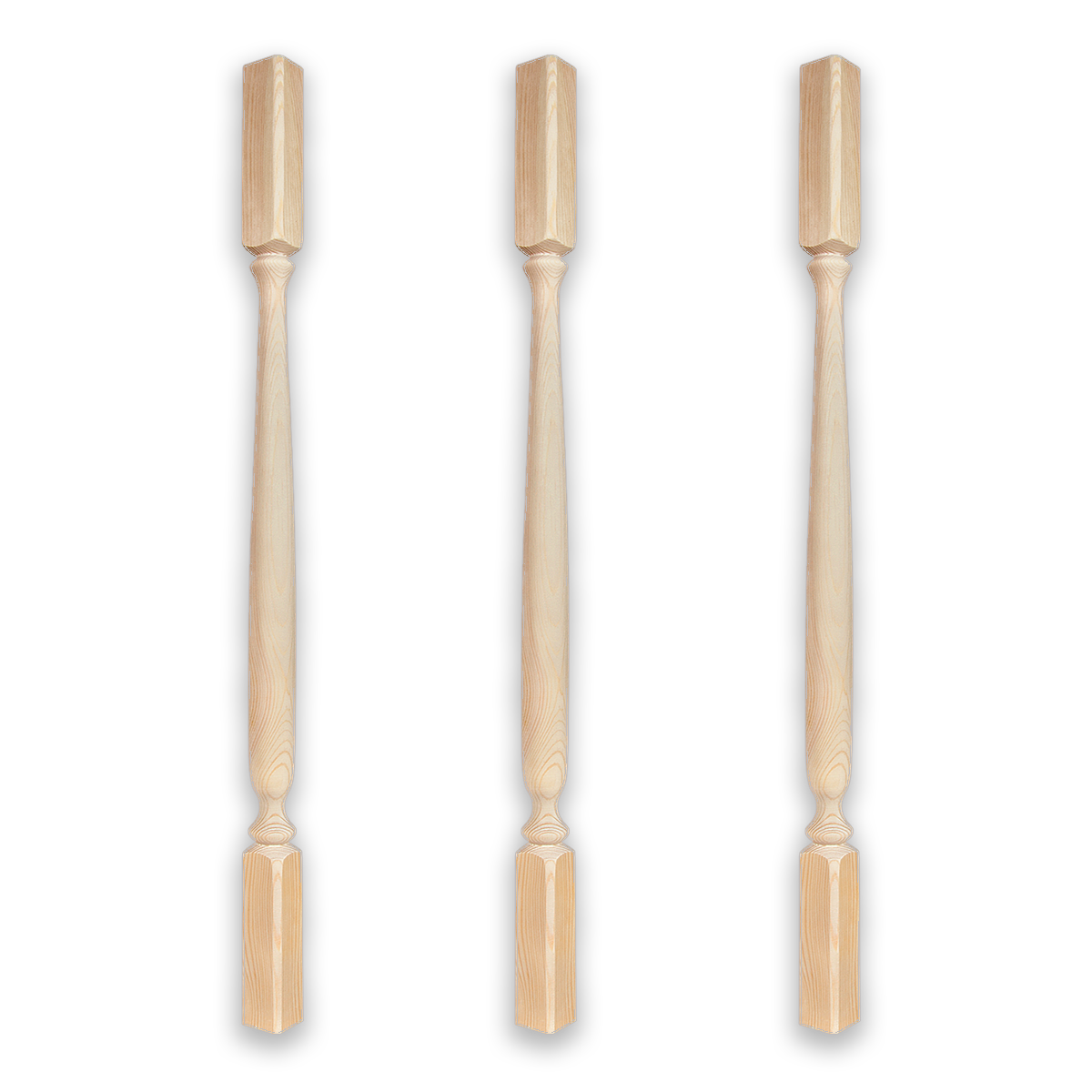 Балясина 4х4х90 см Арелан, точеная, тип 1, сосна, сорт экстра Балясина 4х4х90 см Арелан, точеная, тип 1, сосна, сорт экстра