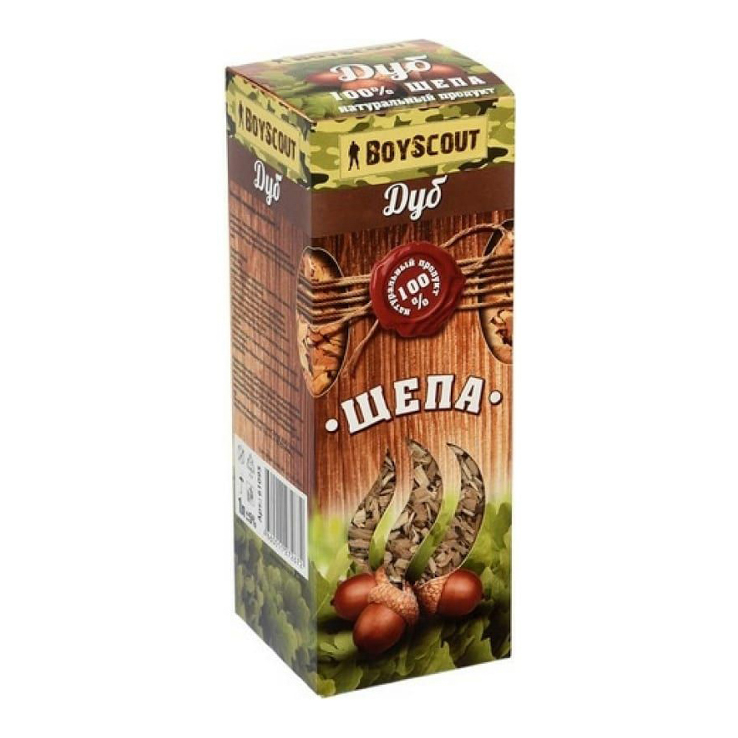 BOYSCOUT Щепа для копчения "Дуб", 1 л /25 BOYSCOUT Щепа для копчения "Дуб", 1 л /25