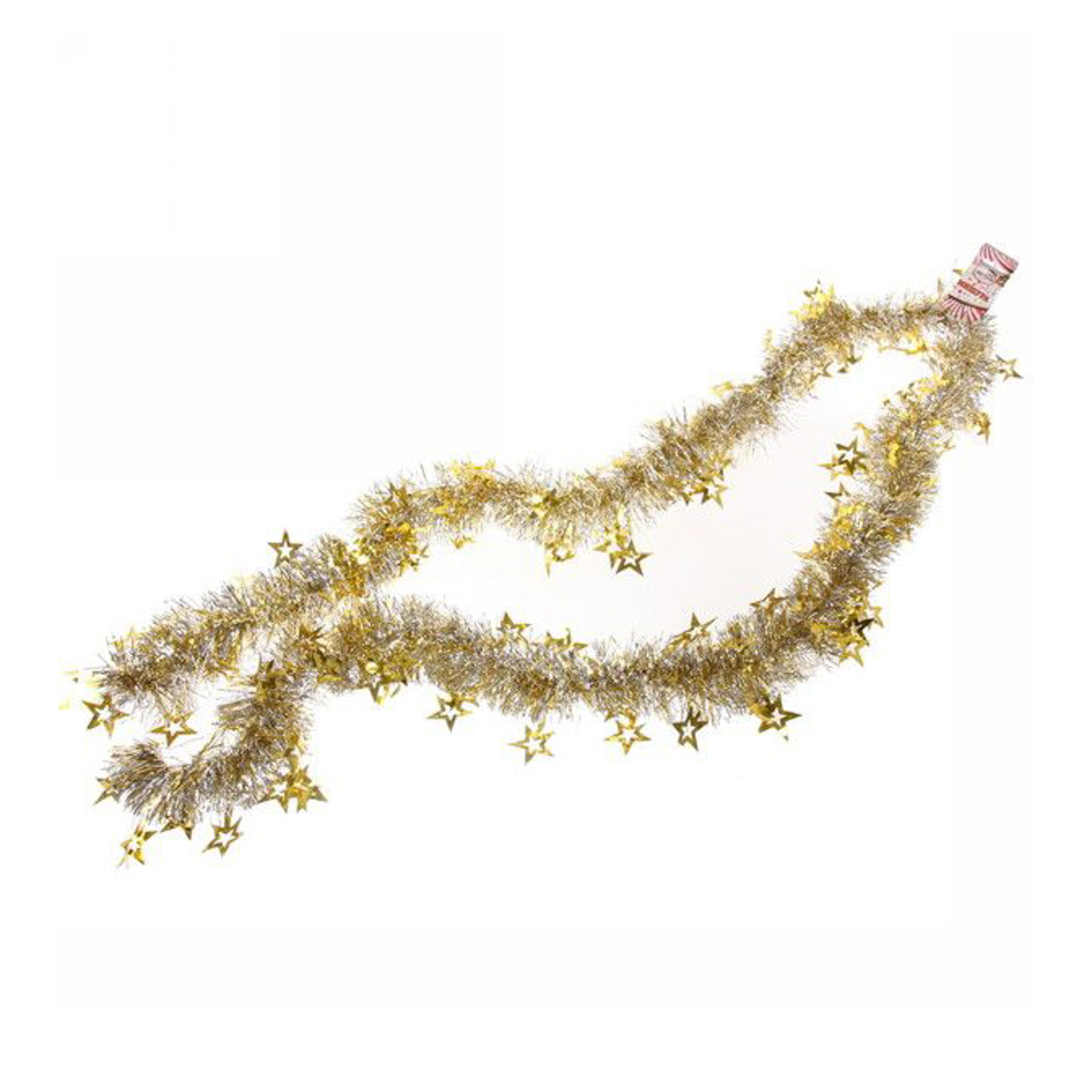 Мишура 2 м, 8 см, "Звезда", золото
