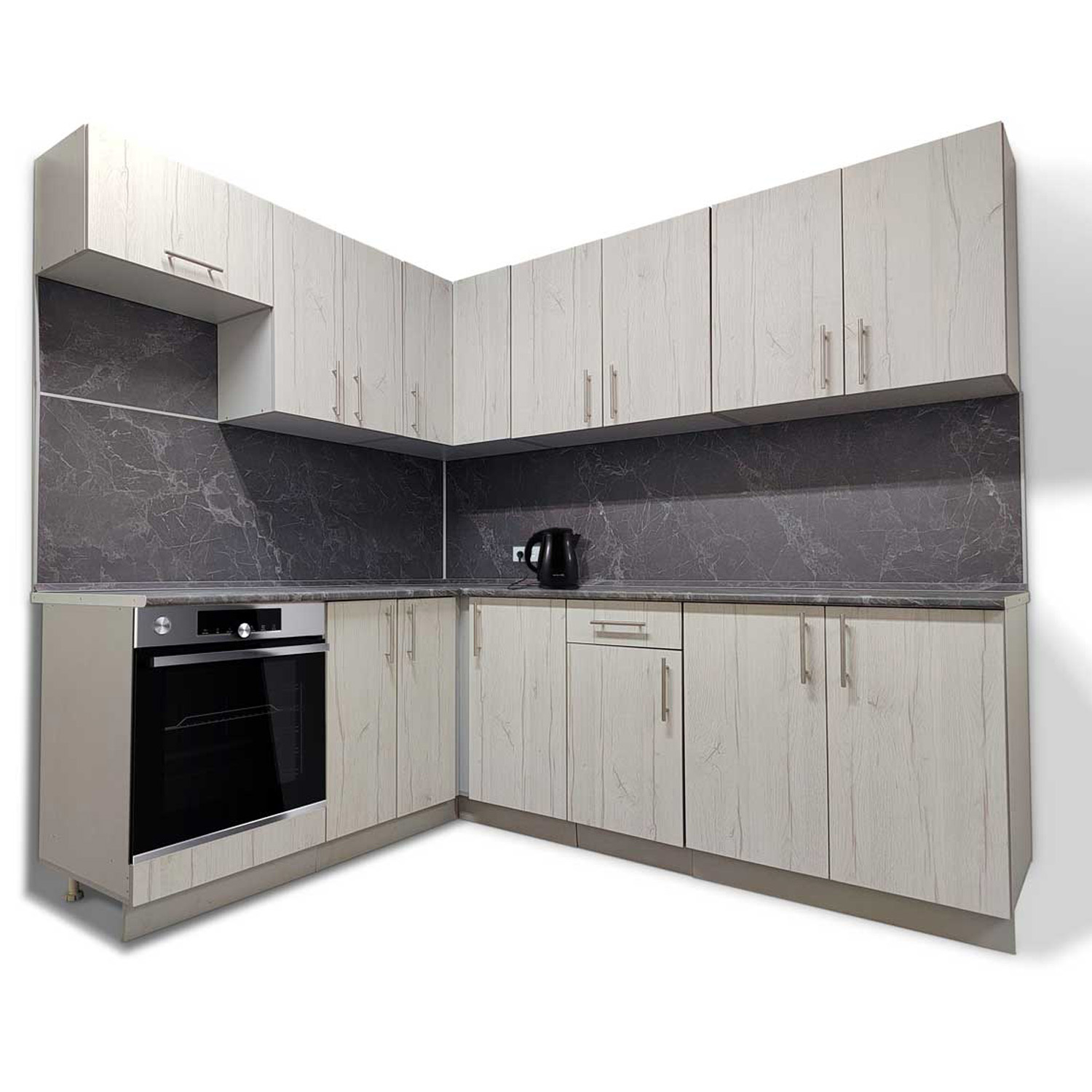 Пенал 600х2100х550 мм BROZEX-WOOD Camellia, для духового шкафа и СВЧ, серый / юта