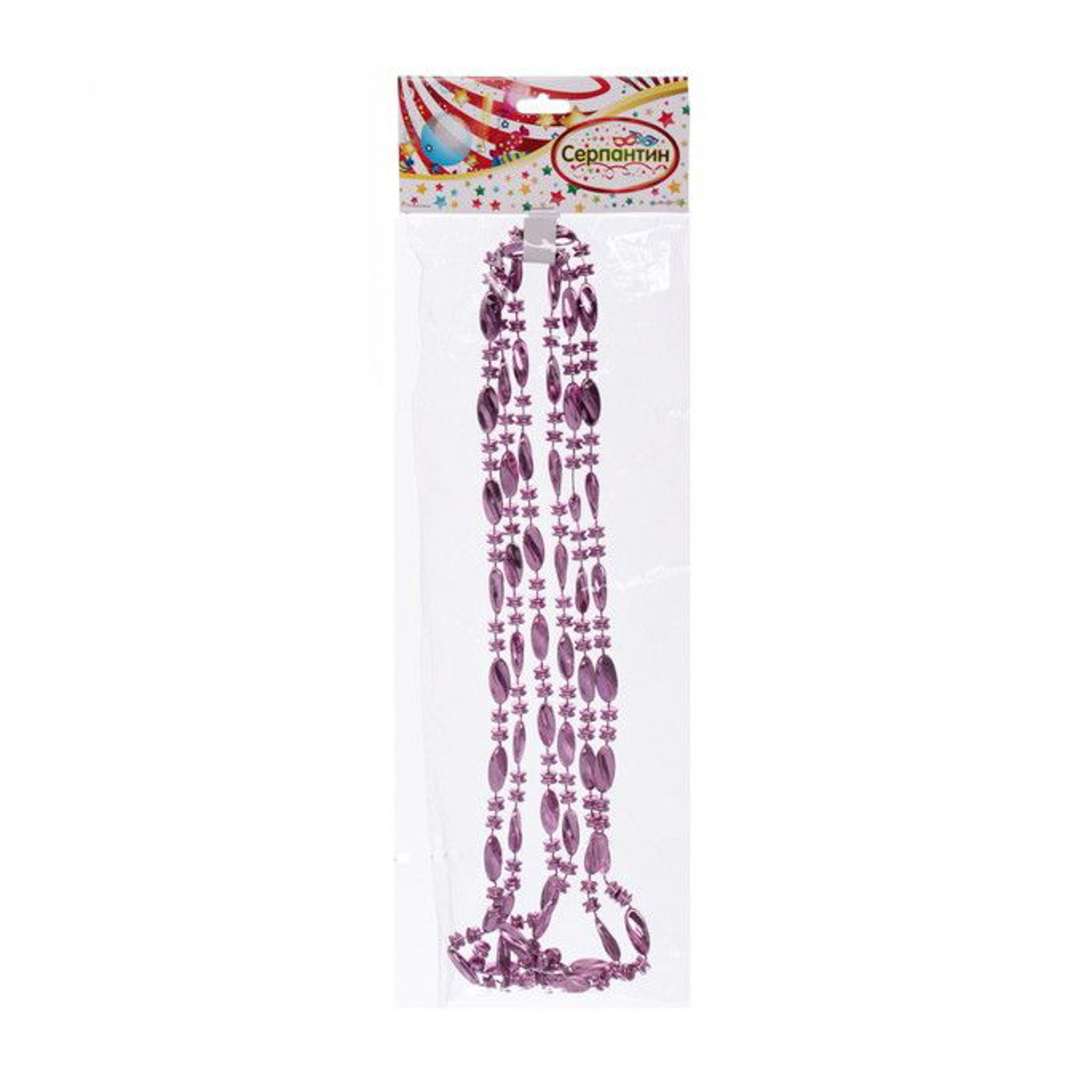 Бусы на ёлку 2м Льдинка, Фиолетовый