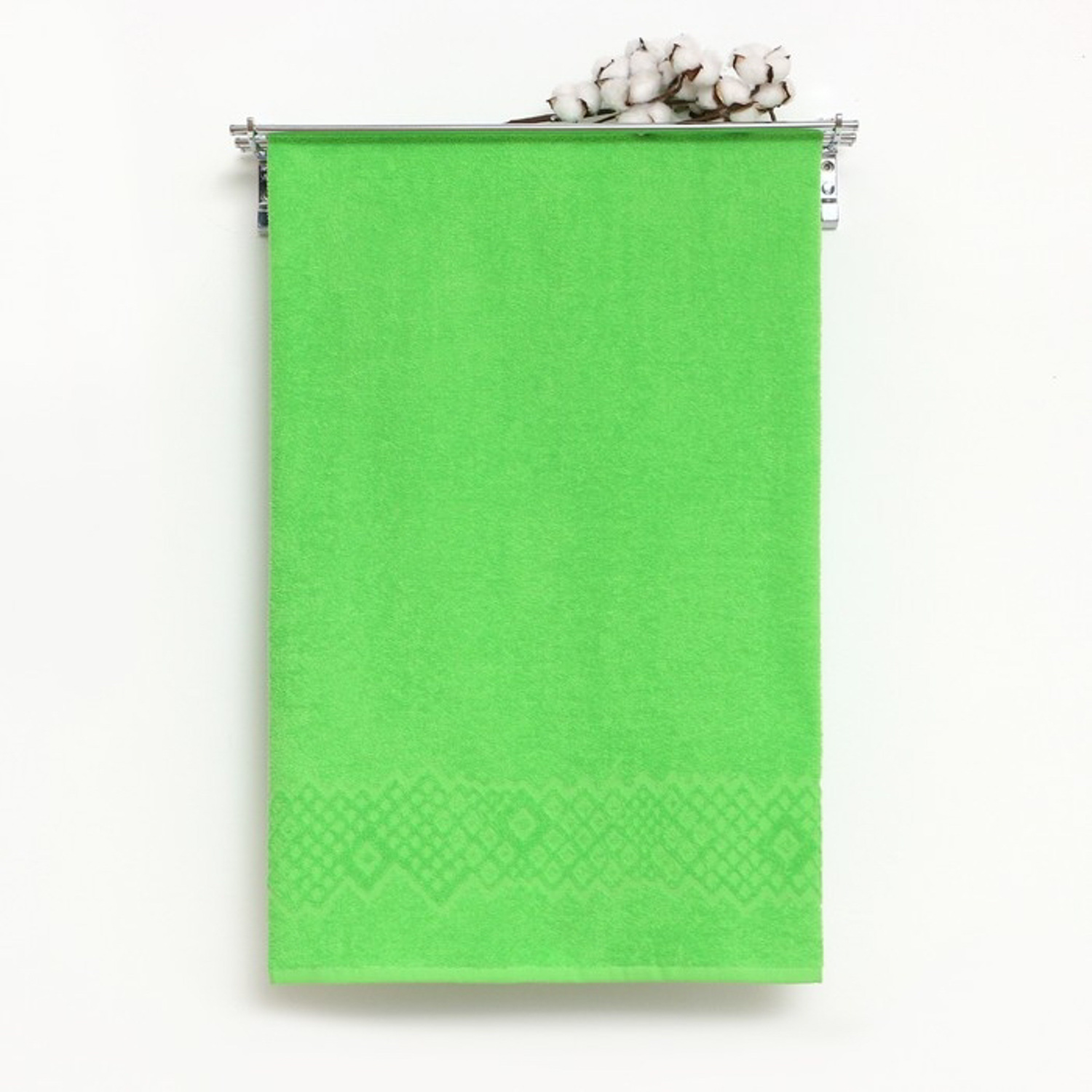 Полотенце махровое 70*130см Flashlights цв. 15-0545 зеленый 295гр/м2 ПТ-3501-05577 *3/15 Полотенце махровое 70*130см Flashlights цв. 15-0545 зеленый 295гр/м2 ПТ-3501-05577 *3/15