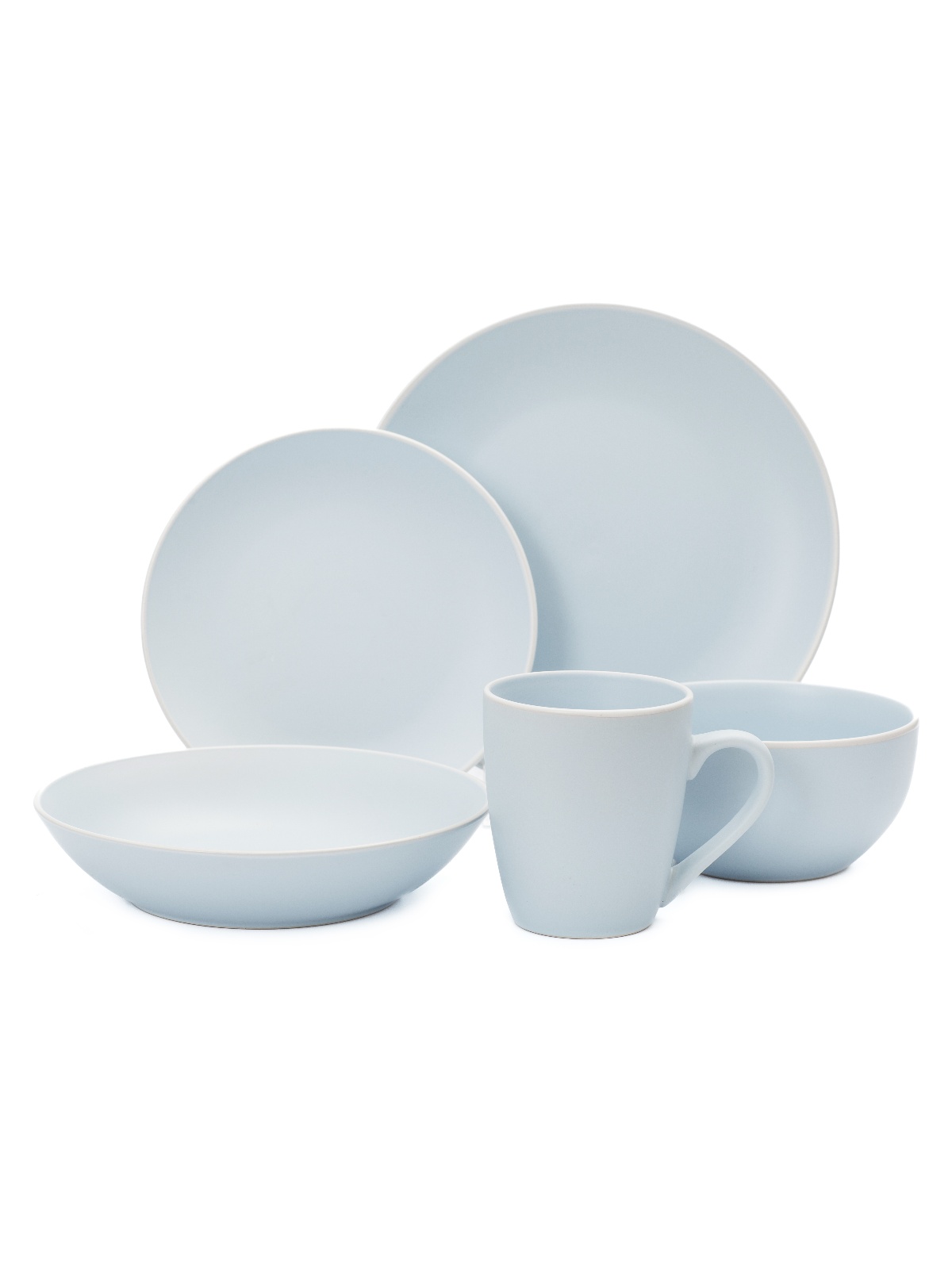 Тарелка керамич. "Scandy Blue" мелкая d19,3см TDP545 "Fioretta" *6/36