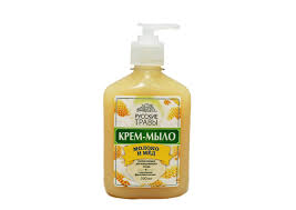 Мыло жидкое 300мл с дозатором РУССКИЕ ТРАВЫ Молоко и мёд (К06-4) *12