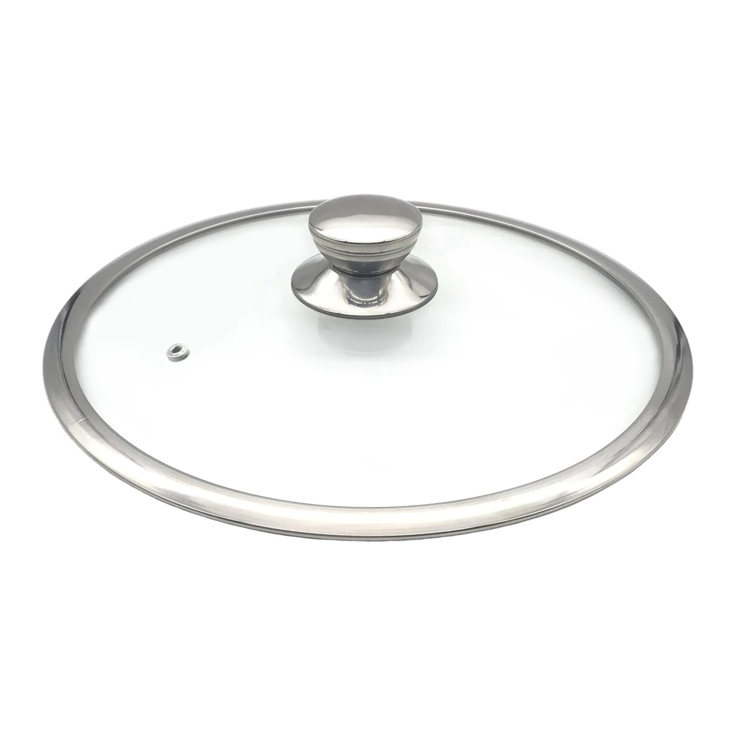 Крышка д/сковороды, кастрюли Стекл. с шир.нерж.ободом,с пароотв. d26см Нерж.р.KC-T26110/N  Jarko*1/7