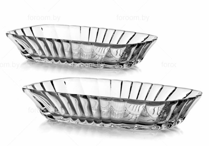 Салатник стекло "Меззе" 2шт 190*122мм 53712B (г.Бор) *1/6