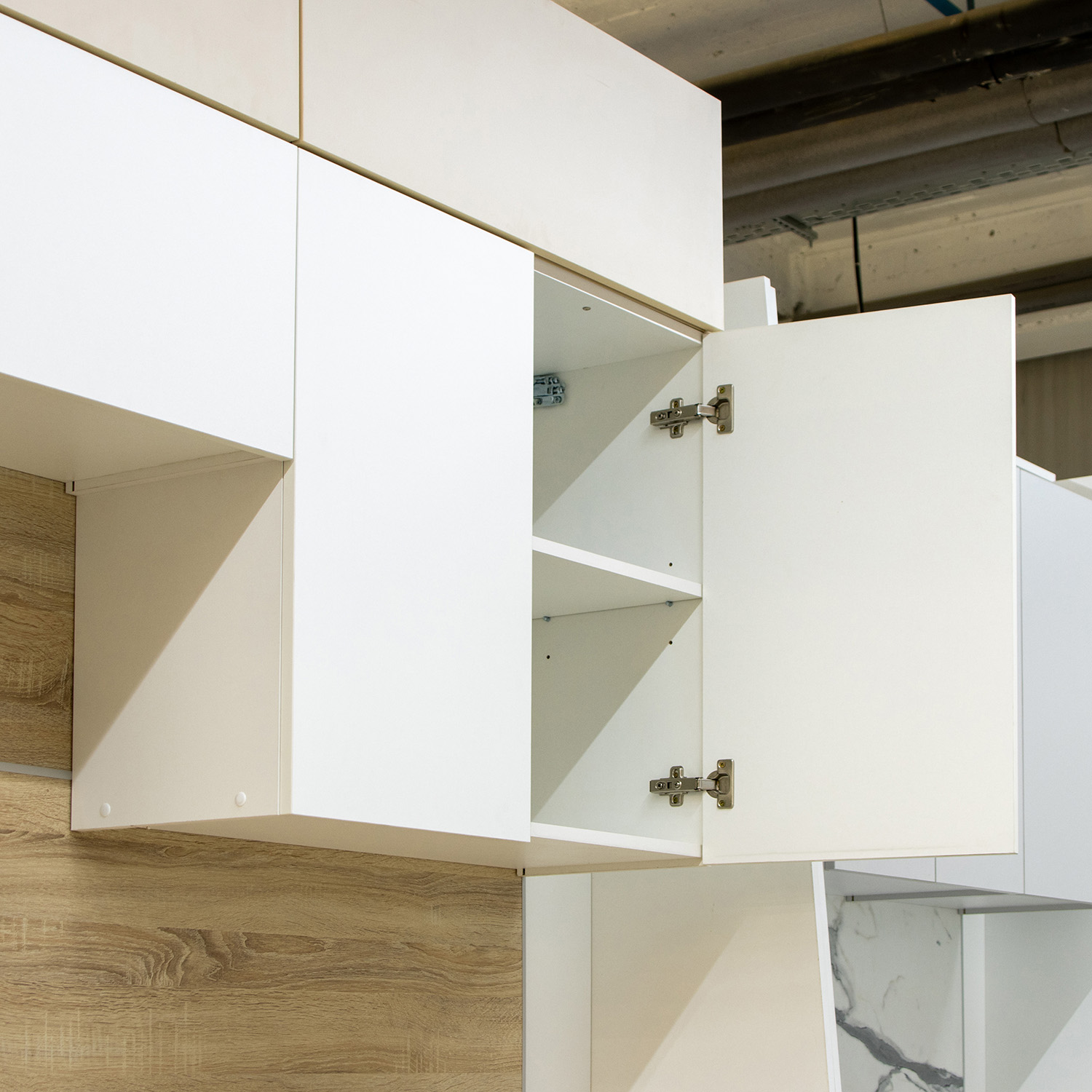 Шкаф навесной 800х676х290 мм BROZEX-WOOD Melissa, с двумя дверцами, белый