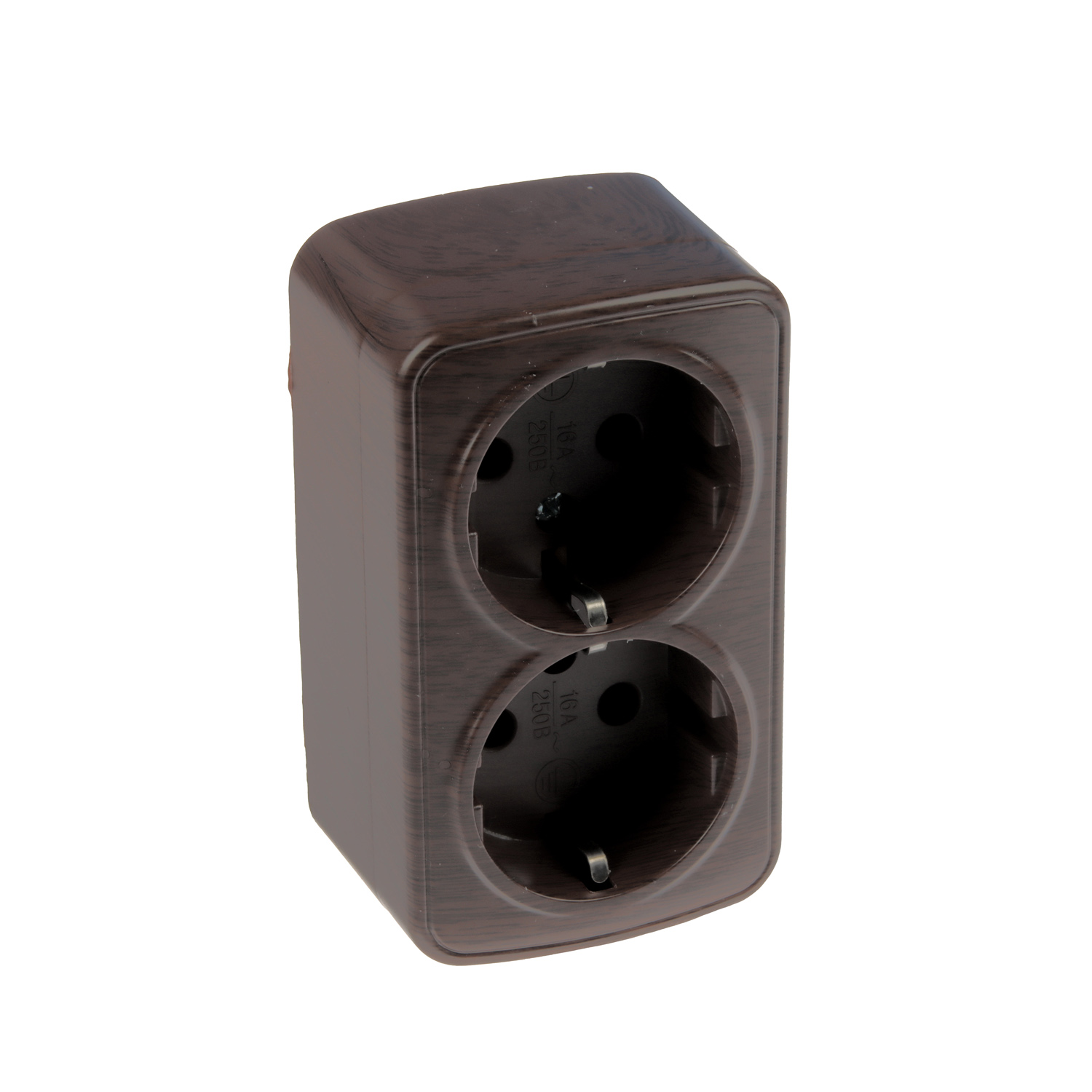 Розетка Дача ОП 2-мест. венге сз А16 Народная SQ1824-0030