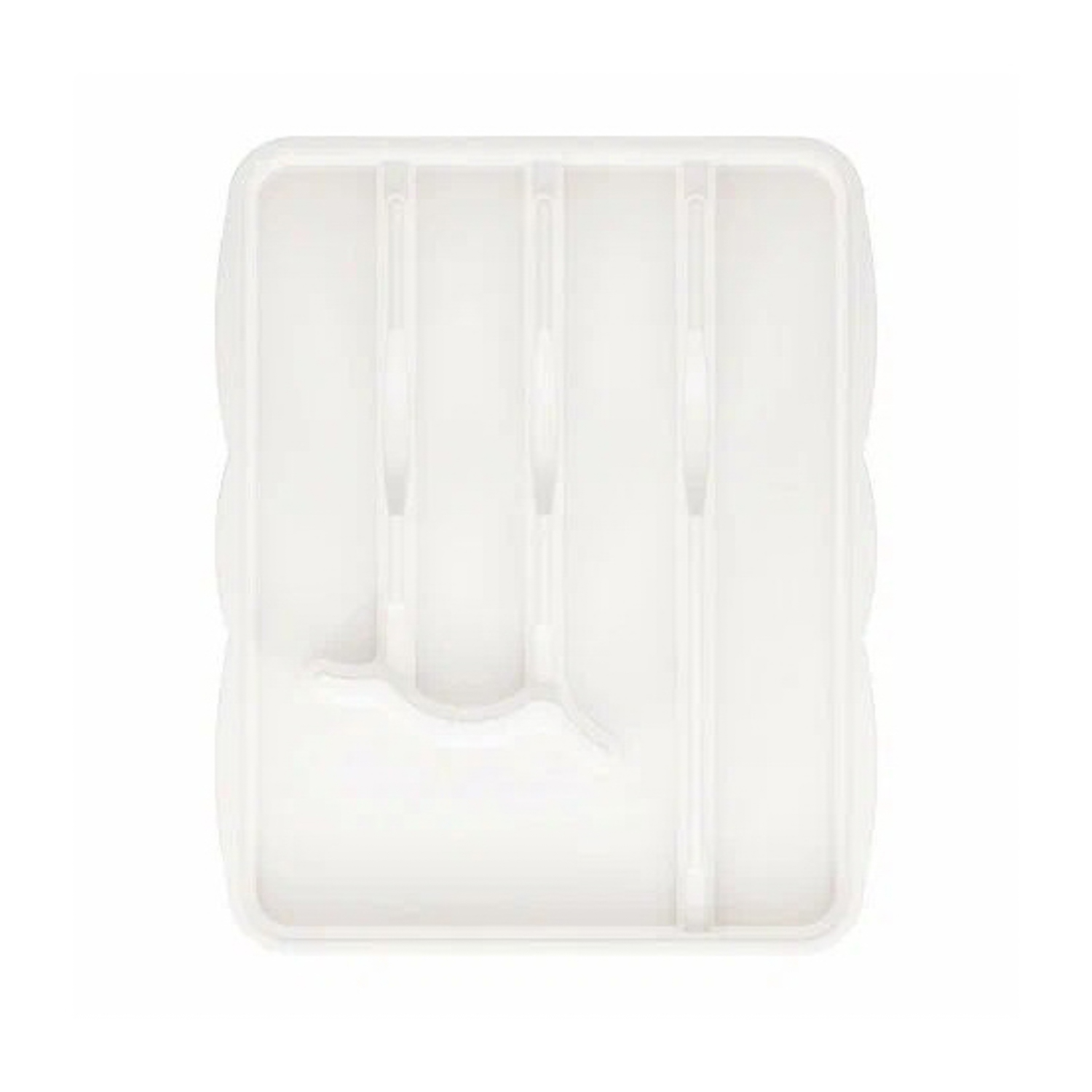 яяяЛоток д/столовых приборов пластм. 315х255х42мм белый М8516 (Октябрьский)  *1/23