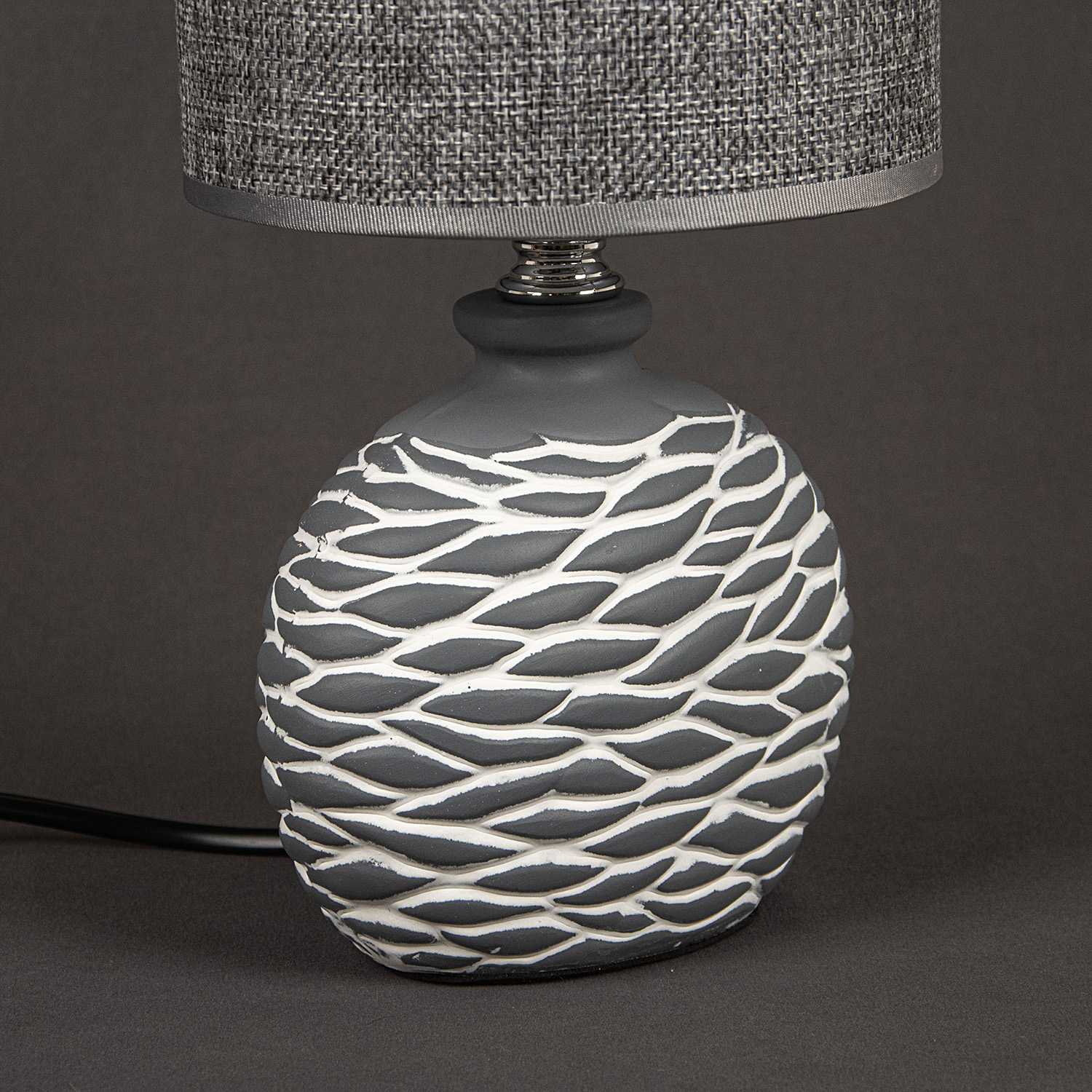 Лампа настольная 98231-0.7-01 GREY (керамика+абажур)  *1/18 Лампа настольная 98231-0.7-01 GREY (керамика+абажур)  *1/18