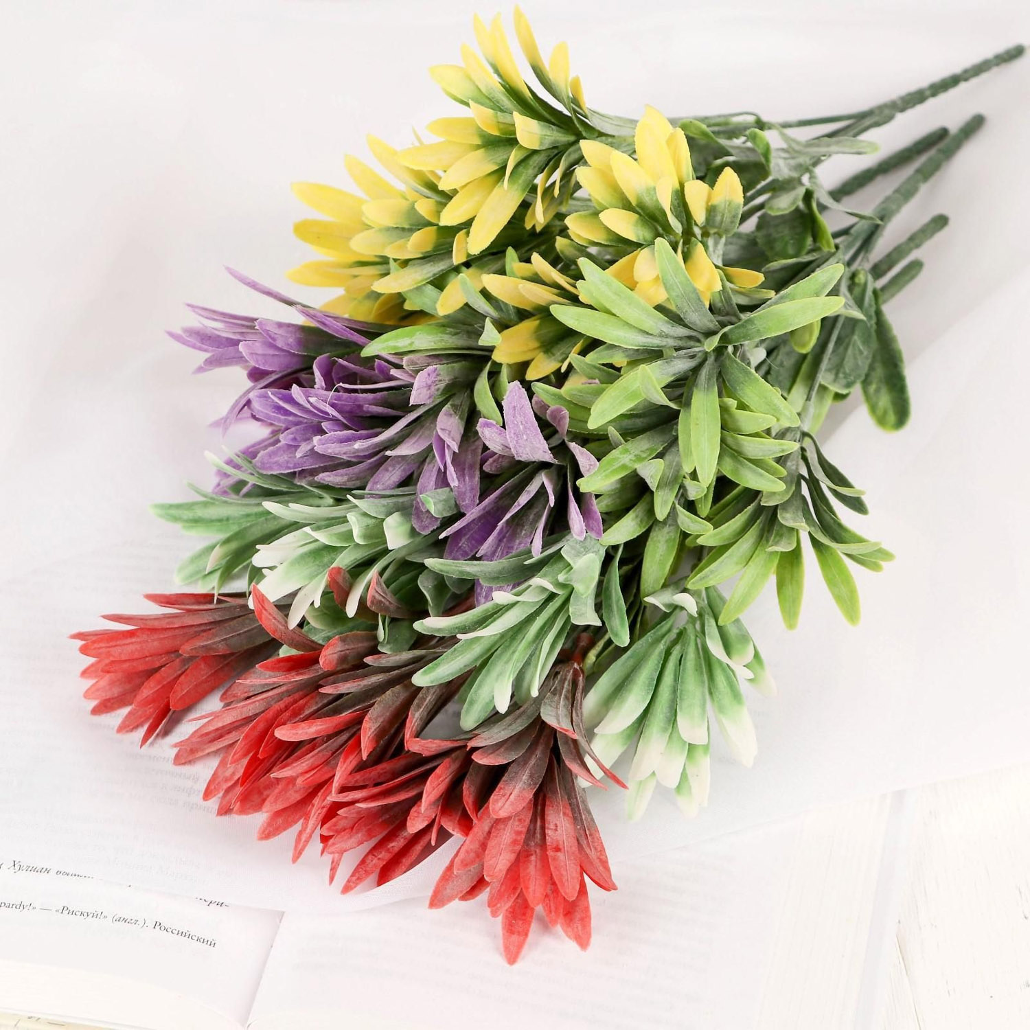 Букет "Листовик" 26 см, микс с напылением  3792239