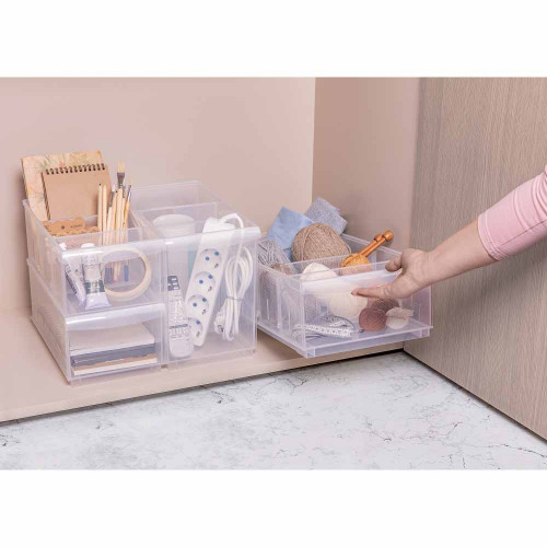 Контейнер для хранения пластм. "Rolly" 5л с раздел.168х305х129мм Прозр арт.433217201"Бытпласт"*1/9