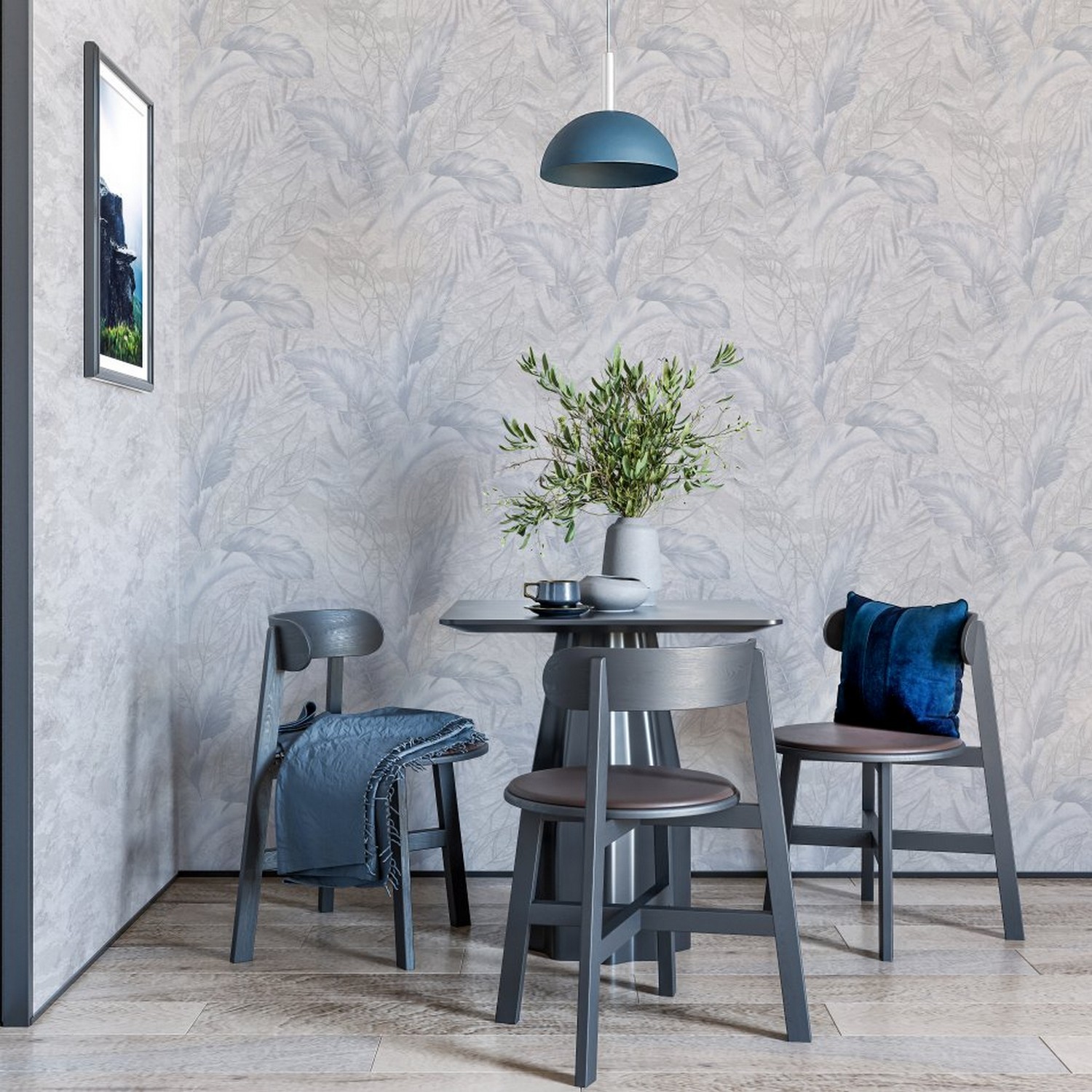 Обои флиз "Home Color" PROTECT-PLUS-VESNA (сер.) HC72437-46  1,06*10м *1/8