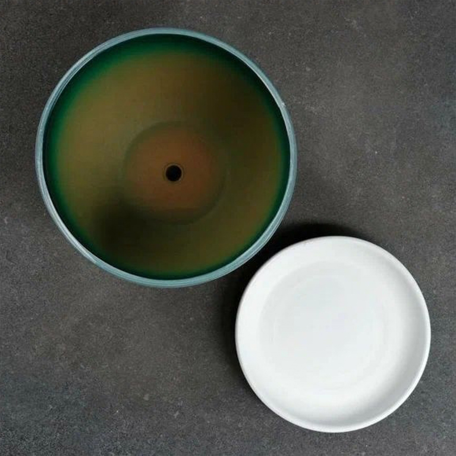 Горшок цветочный Абстракция зеленая 1,65 л 5224055