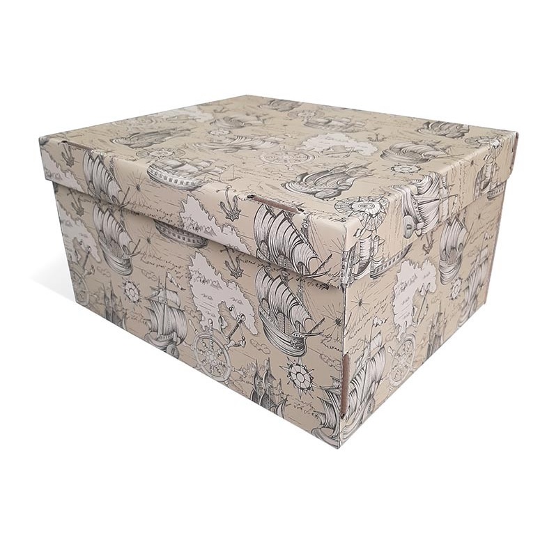 Коробка для хранения картон 320x260x170мм "Морская история" Д20104.0009 *1/20