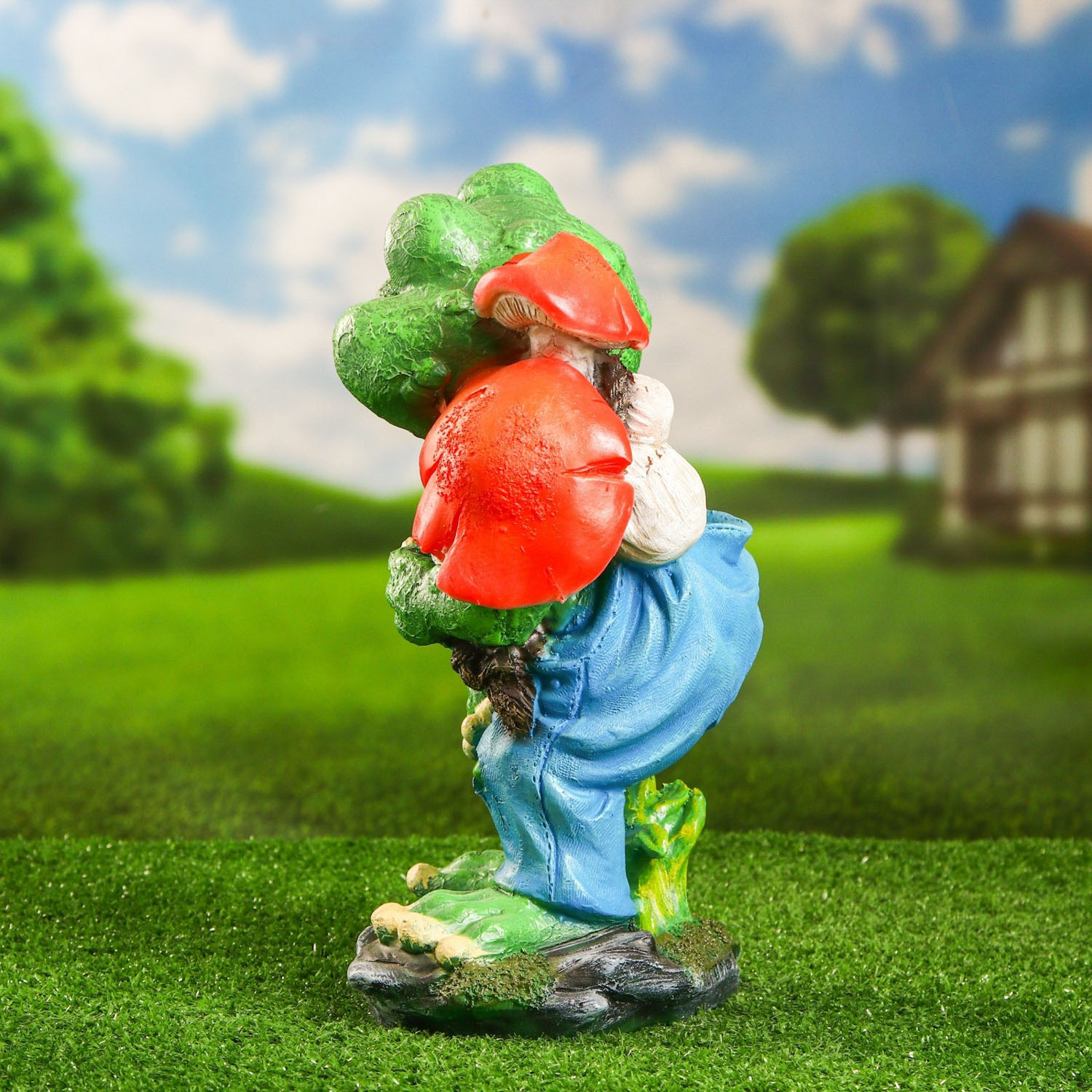 Садовая фигура "Лягушонок с грибом" 23х34см 9577983