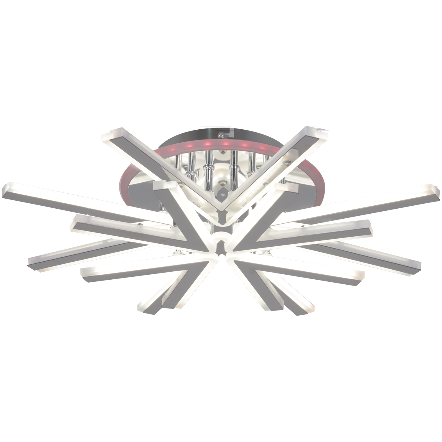 Светильник потолочный светодиодный 09824-3.3-4+4C CR (RGB)  LED 111W 3000-6000К ПДУ+диммер S=20м2 *1