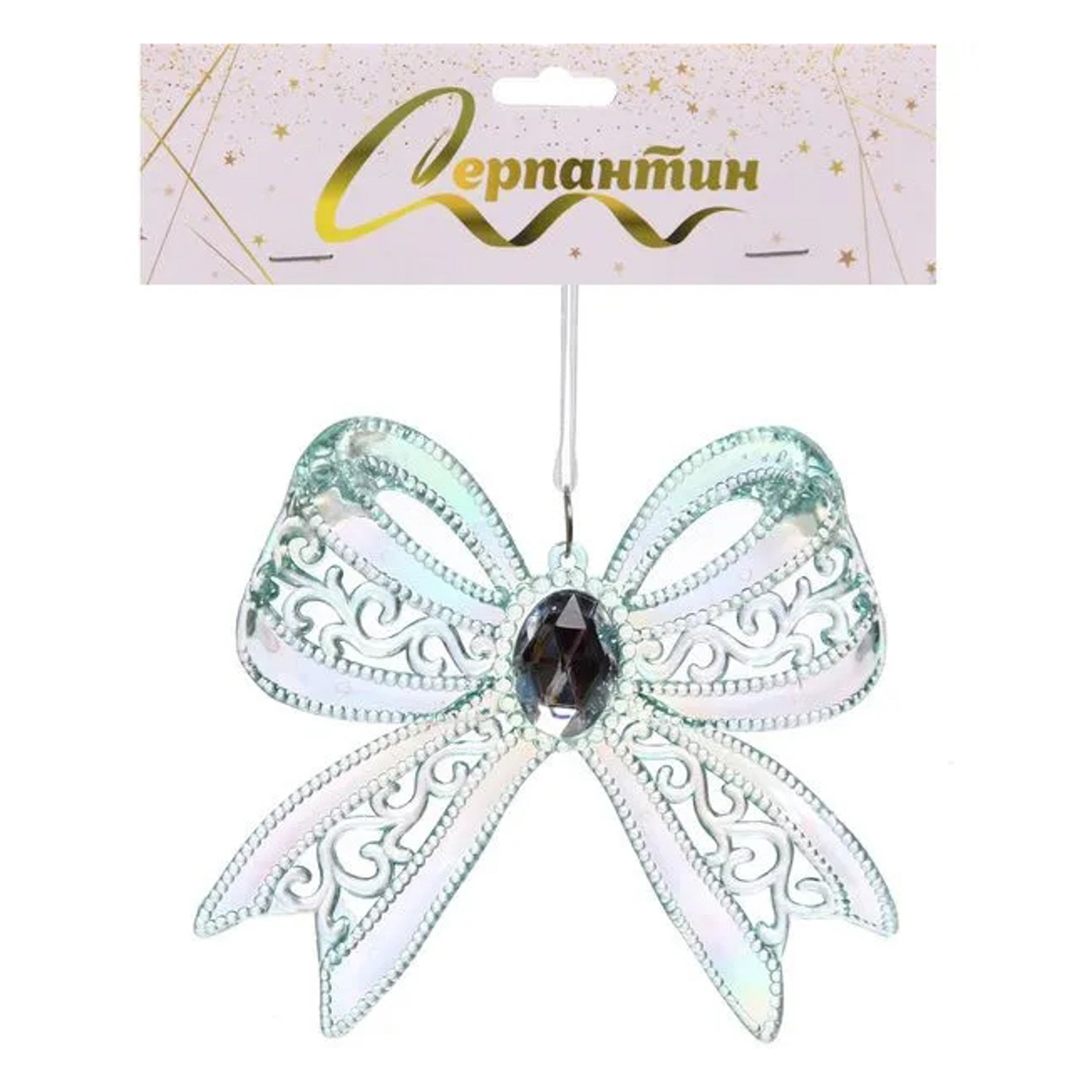 Подвеска "Изящный бант" 13*11 см, Зелёный