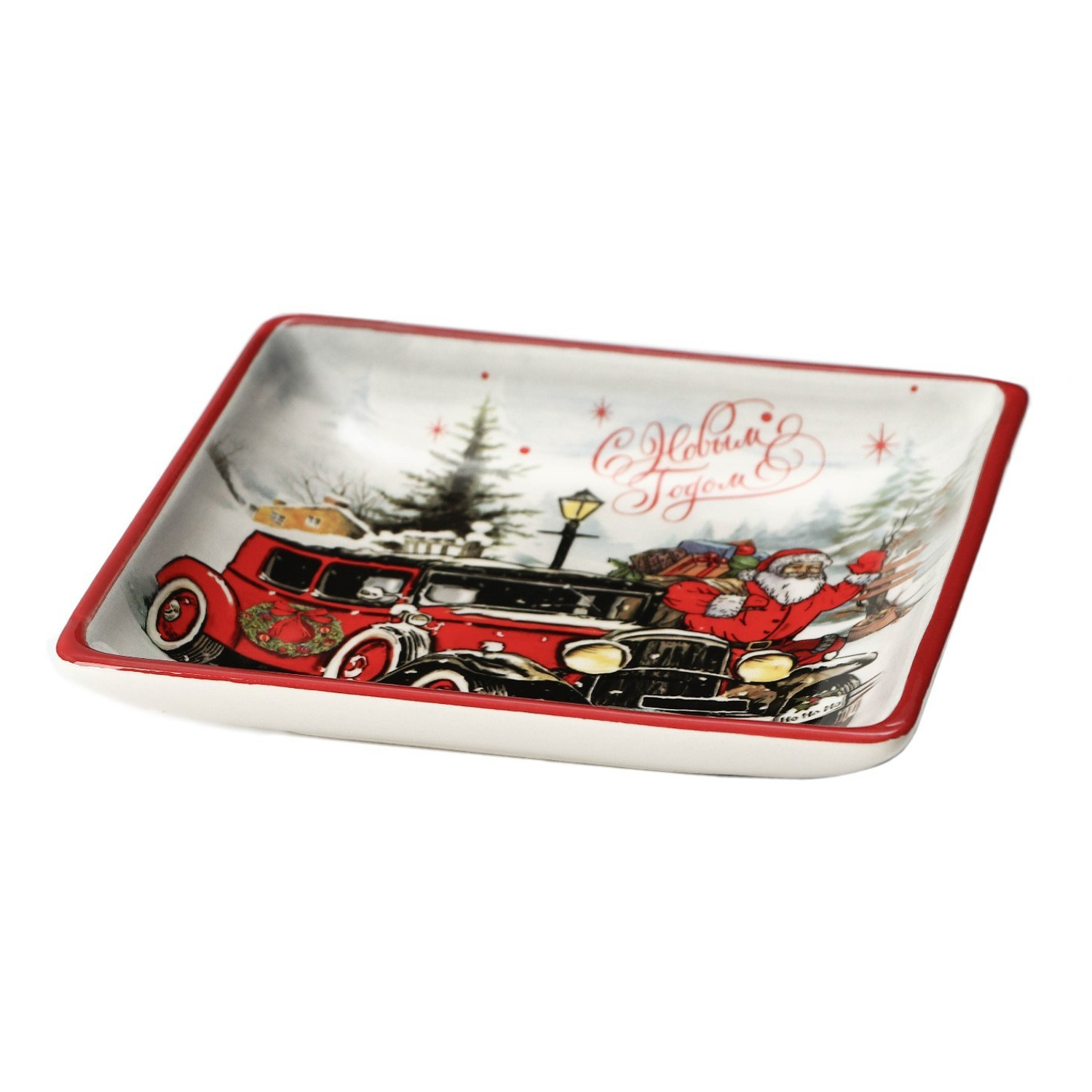 яяяБлюдо сервировочное "С новым годом" 15х3 см   6249494