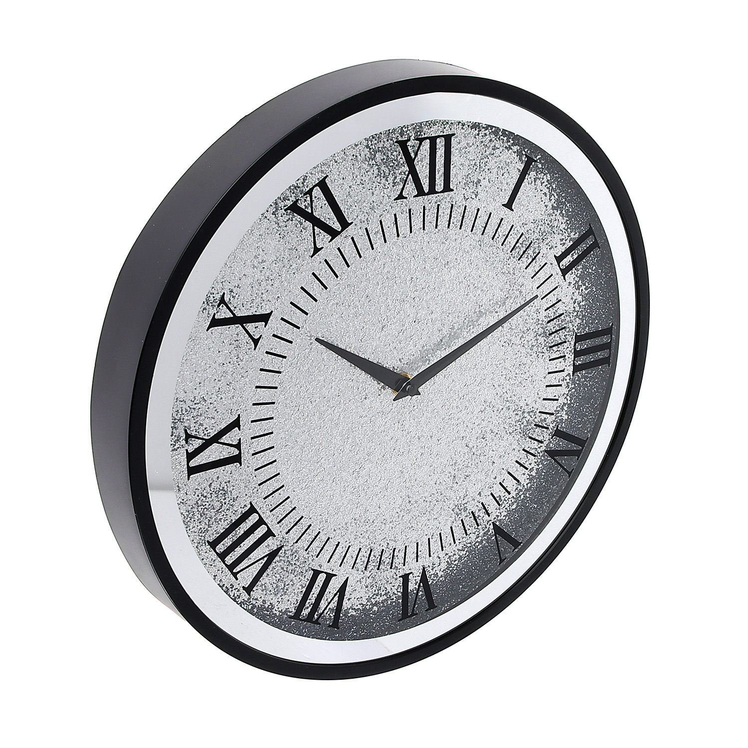 Часы настенные интерьерные «Блестки», плавный ход, d-35 см, серебро 10766285