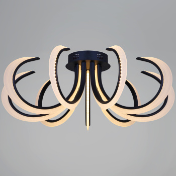 Люстра 74390-0.3-09L black LED ПДУ ПДУ+диммер+управление с телефон 3000-6500К S=32м2    *1