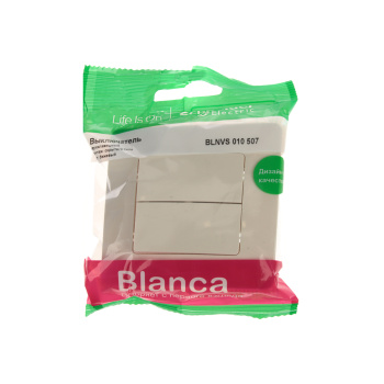 Выключатель "BLANCA" СП 2кл. бежевый 10А 250В BLNVS010507 *1/10/20