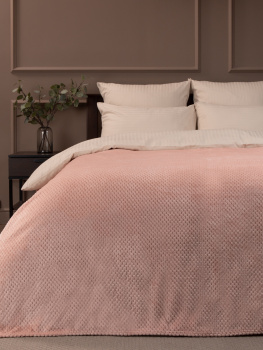 Плед 150*200см фланель жаккард r-ромбики светло-розовый TF FNJ PI8 044/1520 Absolute *1