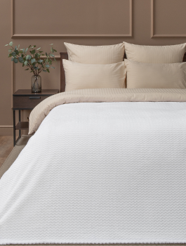 Плед 150*200см фланель жаккард s-змейка белый TF FNJ W 001/1520 Absolute *1