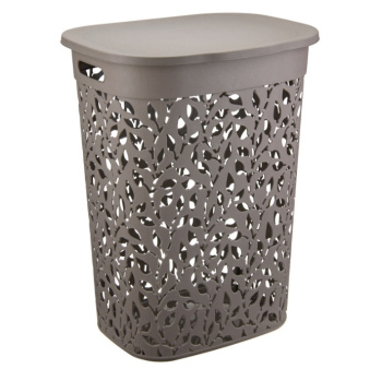 Корзина для белья пластм. 55л "Флора" 445x360x580мм Франц.Серый М2621 ("М-Пластика") *1/5