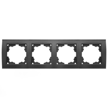 Рамка "Бриллиант" 4-м горизонт. графит UNIVersal 7947502-Gr *10/200