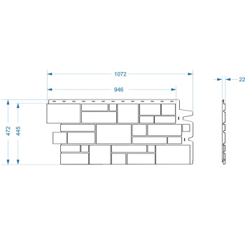 Панель BURG льняной (0,946м*0,445м/0,42м2) Дёке