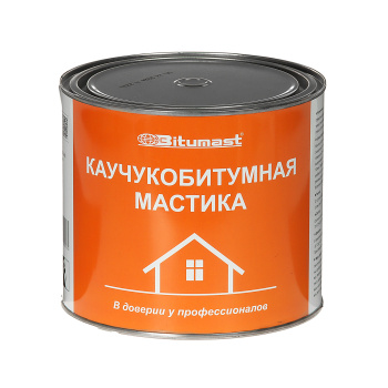 Мастика каучукобитумная 2 л Bitumast, гидроизоляционная