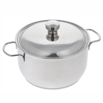 Кастрюля нерж. "АМЕТ" "Классика-Прима" 3,0л с Теплораспр.дн,d20см,выс11,9 Мет.кр,прутк.руч 1с477*1/6