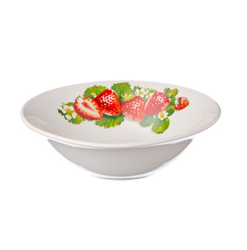 Салатник фарфор. 230мл d12,5см с рис."Клубника" ДФ- С230-1 ("DECO") *96