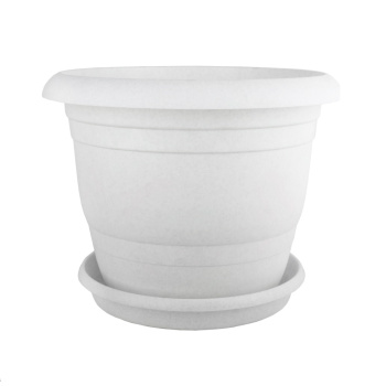 Кашпо пластм. "Toprak"  5,0л d верха 250мм h180мм с поддоном Мрамор А5230мр (Копейск)   *1/30