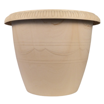 Кашпо пластм. "Lе Jardin"20,5л d верха 400мм h330мм дрен.реш.,п/корн.вент.Колёс. Зол.мр.106-3К *1/10