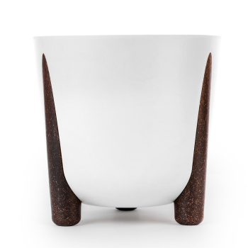 Кашпо пластм. "Жардин"  9л d верха 260мм h255мм с съем дрен.решеткой Белый М9125 *1/4