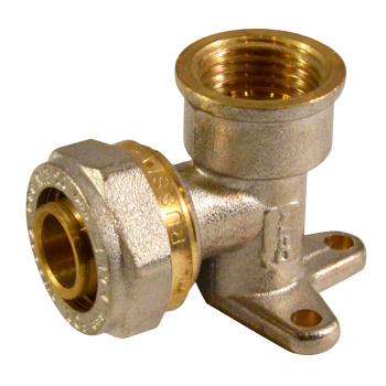 Уголок с креплением 16х3/4"(Ø20) цанга/мама (водорозетка) CLW01634 СТМ *10 Уголок с креплением 16х3/4"(Ø20) цанга/мама (водорозетка) CLW01634 СТМ *10