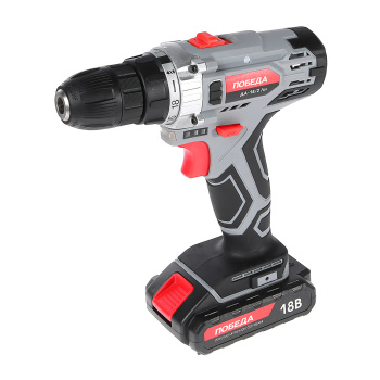 Дрель-шуруповерт 18В 2скор.0-400/0-1200об/мин 38Нм 2,2Ач 2аккум LI-ION ДА-18/2 Ли ПОБЕДА