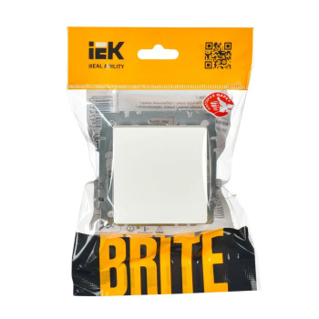 Механизм выключателя "BRITE" 1-кл. белый IEK BR-V10-0-10-K01 *10