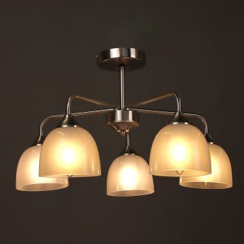 Люстра N6524/5 SL  5*40W E14 220V (d-570; h-400)  VERNER LIGHTING *1