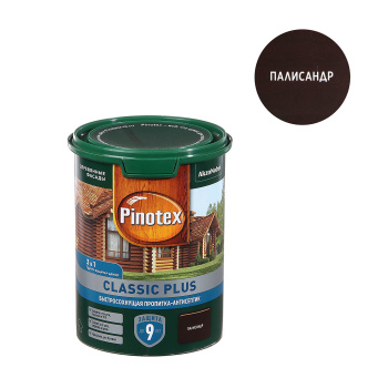 Защитно-декоративное покрытие 0.9 л для древесины PINOTEX Classic Plus 3 в 1, палисандр