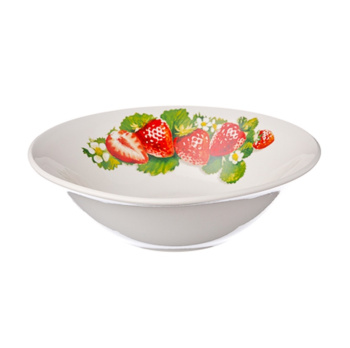 Салатник фарфор. 400мл d15см с рис."Клубника" ДФ- С400-1 ("DECO") *96