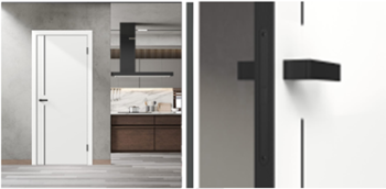 Комплект двери межкомнотной Аризона Белый жемчуг 600мм (дверь+погонаж+замок+ручка+петли)*1