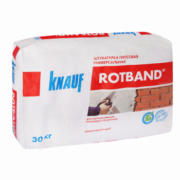 Штукатурка гипсовая KNAUF Rotband, для стен и потолков, 30 кг