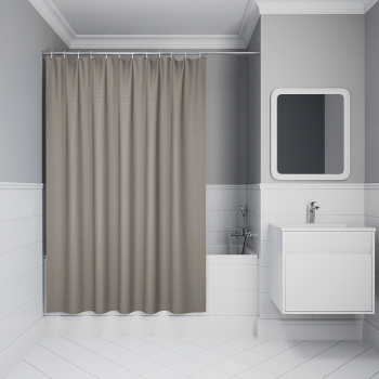 Штора для ванной "IDDIS" п/эстер 200*180см Вафля бежевая DW02P18i11 *1/20