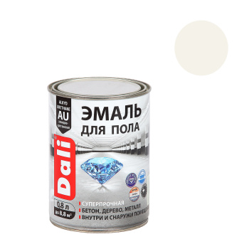 Эмаль алкидно-уретановая для пола бежевая 0,8 л ДАЛИ (RAL7032) *1/6/576