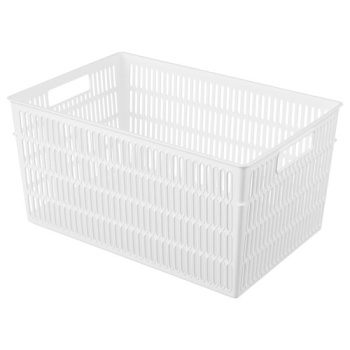 Корзина для хранения пластм. "Simplify" 274х184х138мм 6л Белый арт 435250516 ("Бытпласт") *1/24